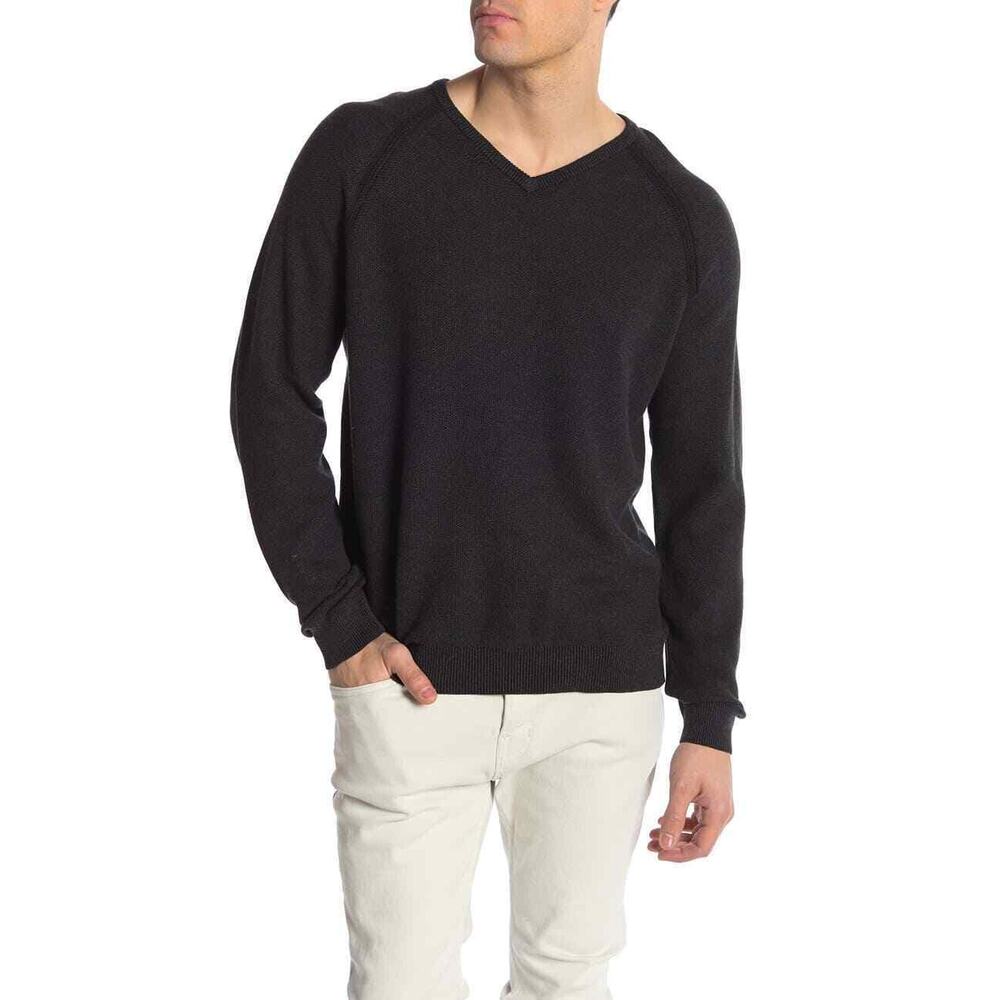Tailor Vintage Reversible Pullover Sweater V-Neck Long Sleeve Charcoal XX-Large